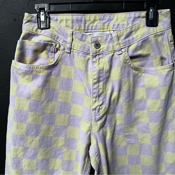The Ragged Priest UO Exclusive
Checkered Jean Size: 28 color: yellow/ purple - Picture 7 of 17